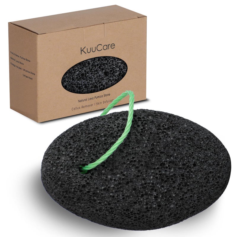KuuCare Pumice Stone for Feet  Natural Earth Lava Pumice Stone - Foot Callus Remover for Feet Heels  Pedicure Exfoliator for Dead Skin  Hard Skin and Foot Scrubber - Image 1